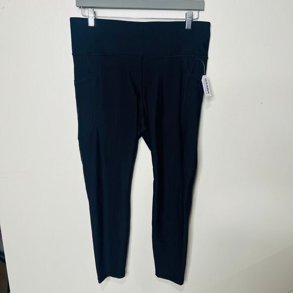 Old Navy Black Leggings Sz XL NWT Power Soft 7/8 Ankle Length High-Rise - Picture 1 of 5